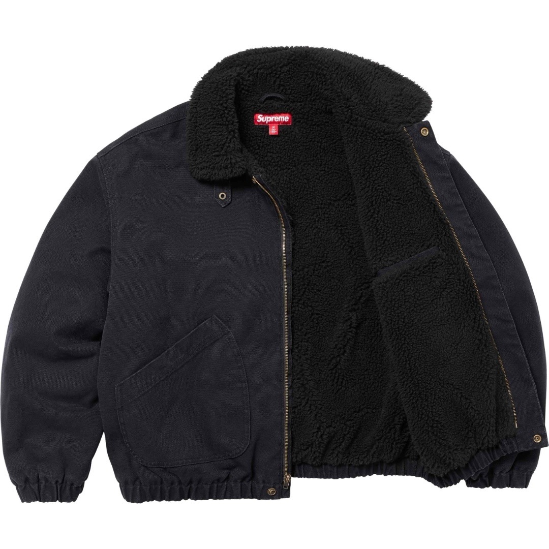Imagen 4 de Supreme Faux Shearling Lined Bomber Jacket Black